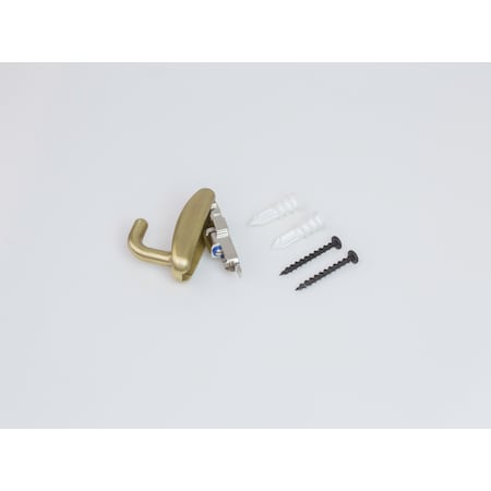 Snap Hook Modern Wall Hook W Hidden Hardware Brushed Brass Holds 50 Lbs Hardware Included